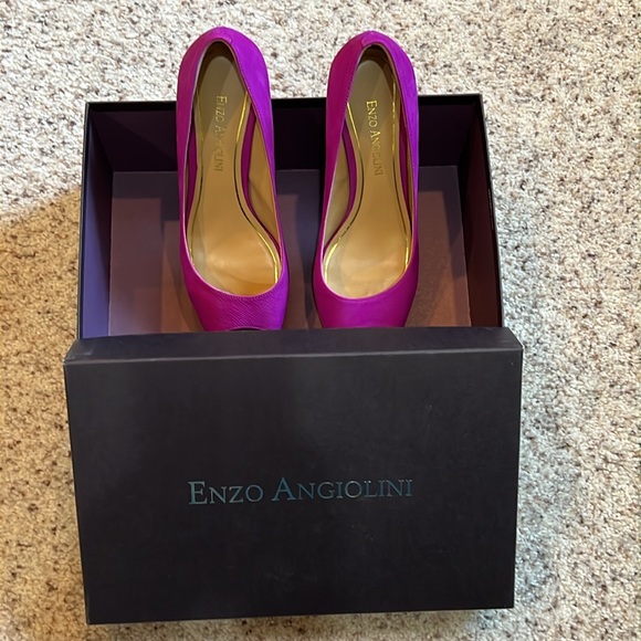 Enzo Angiolini Eagelabelle Pink Open Toe Pumps - Picture 16 of 16